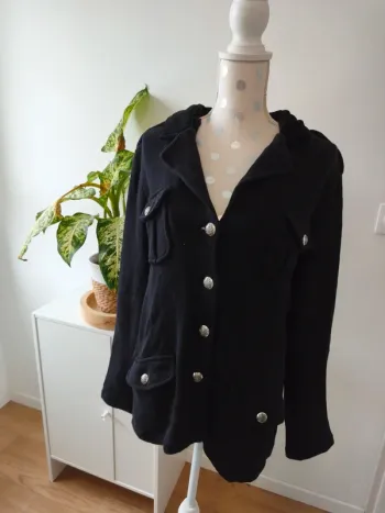 Veste blazer noire boutons bijoux | Ralph Lauren | Femme taille XL | Très bon état