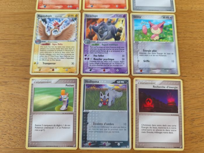 Lot 12 cartes pokemon bloc ex vintage bon état rubis saphir deoxis gardiens cristal - photo numéro 2