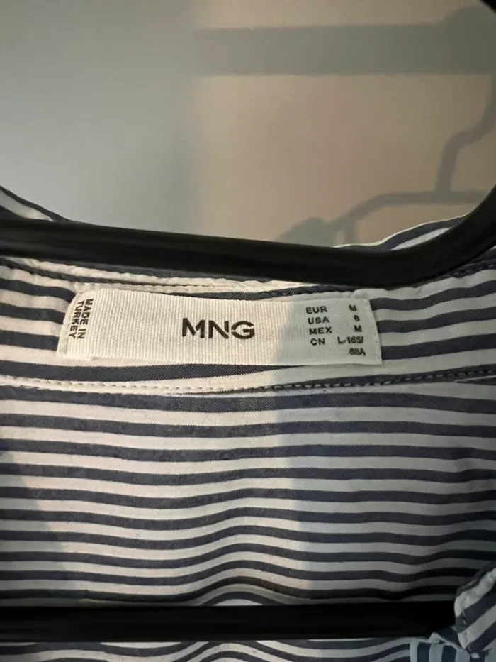 Chemise rayée blanche et bleue « Mango » - photo numéro 3