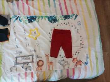 Pantalon rouge toile