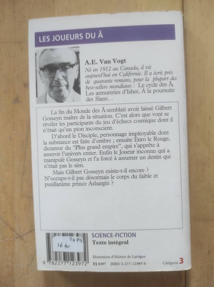 Les joueurs du A A.E. Van Vogt J'ai Lu SF 1995 - photo numéro 3