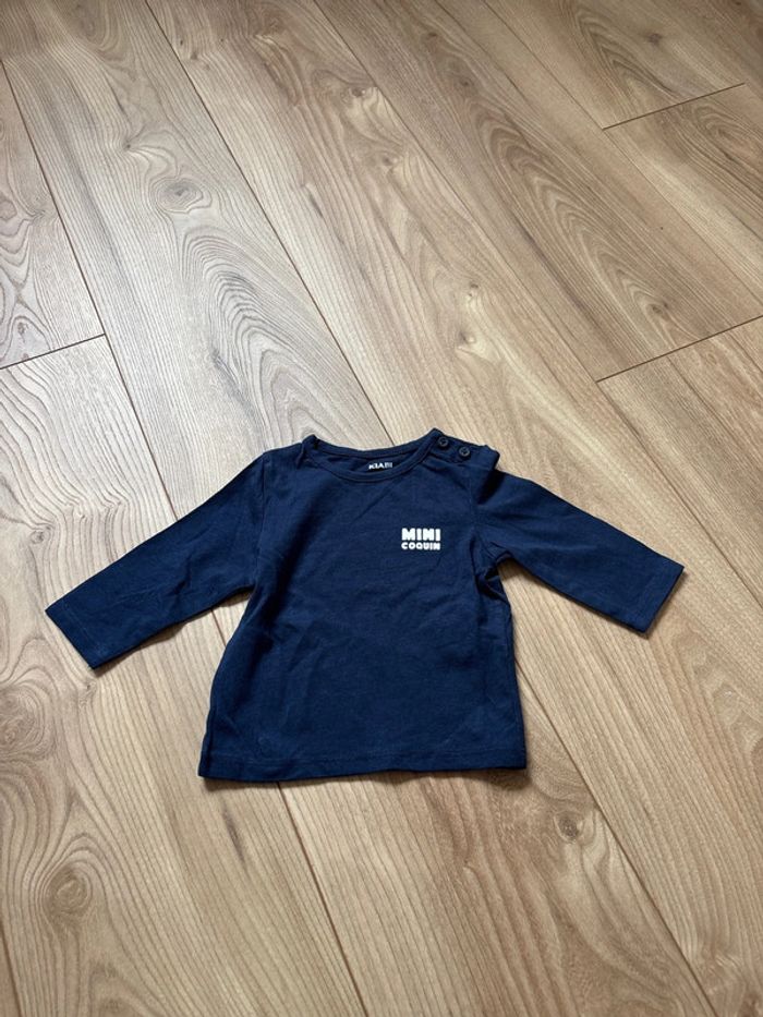 Haut Kiabi 3 mois bleu marine mini coquin - photo numéro 2