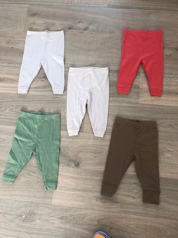 Lot de 5 leggings taille 6 mois