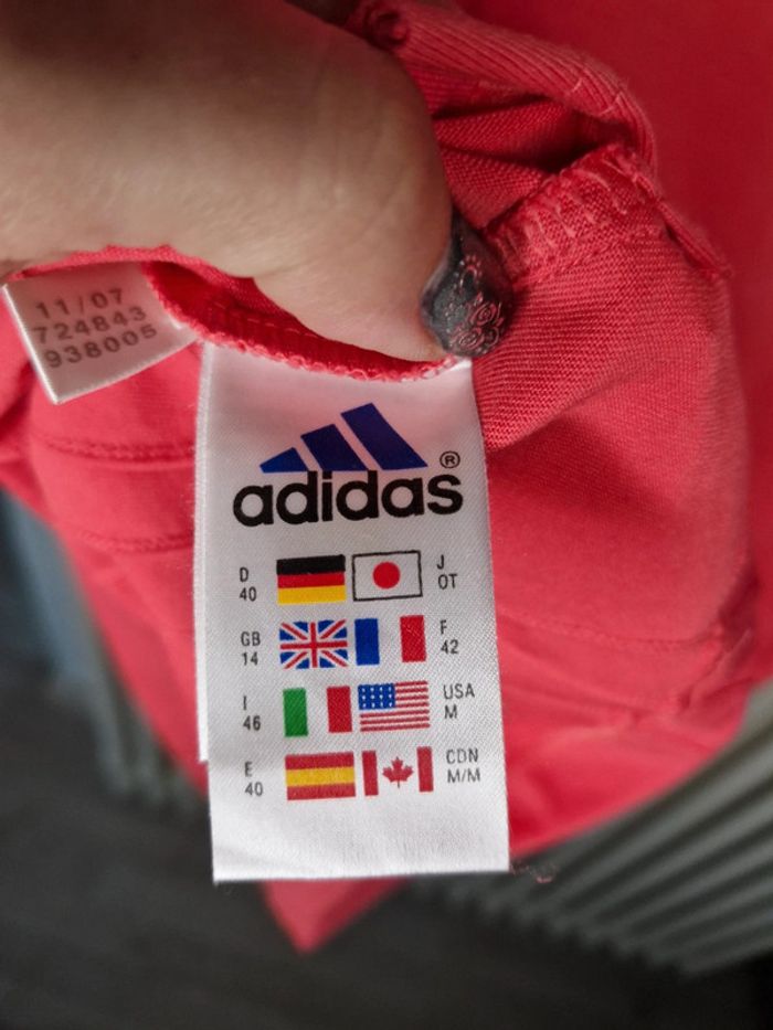 Tee-shirt shirt rouge Adidas taille 42 - photo numéro 7