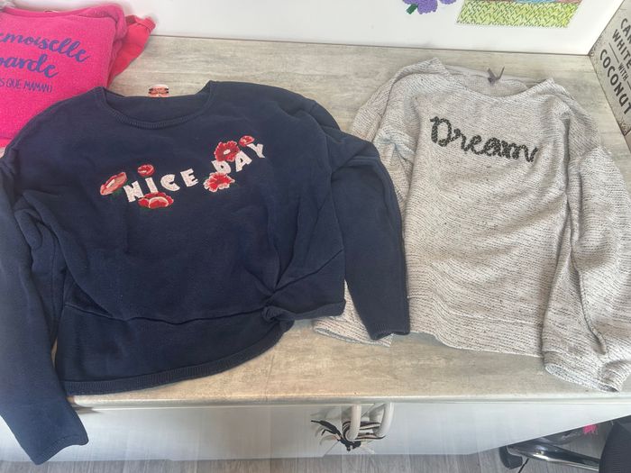 Lot 24 vêtements fille 12 ans complet pantalon robes chemise veste haut gilet pull - photo numéro 7