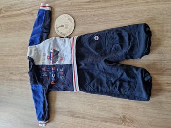 Ensemble 2 Pièces Marin Terre de Marins - Pull Bicolore 'Petit Marin' & Pantalon - 6 mois