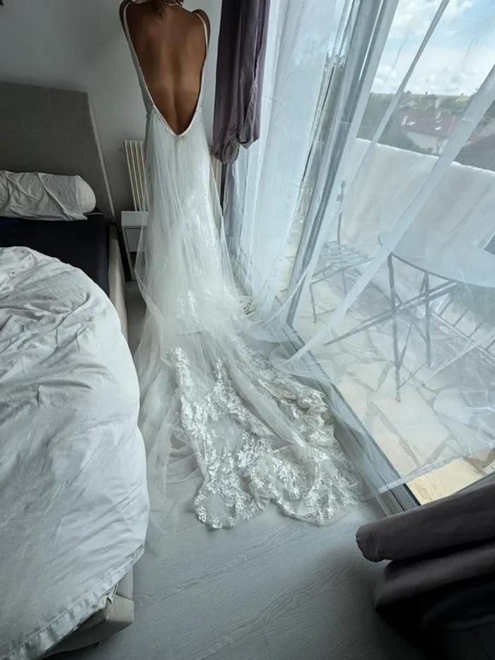 Magnifique robe de mariée sirène dentelle – Taille 36 - photo numéro 4