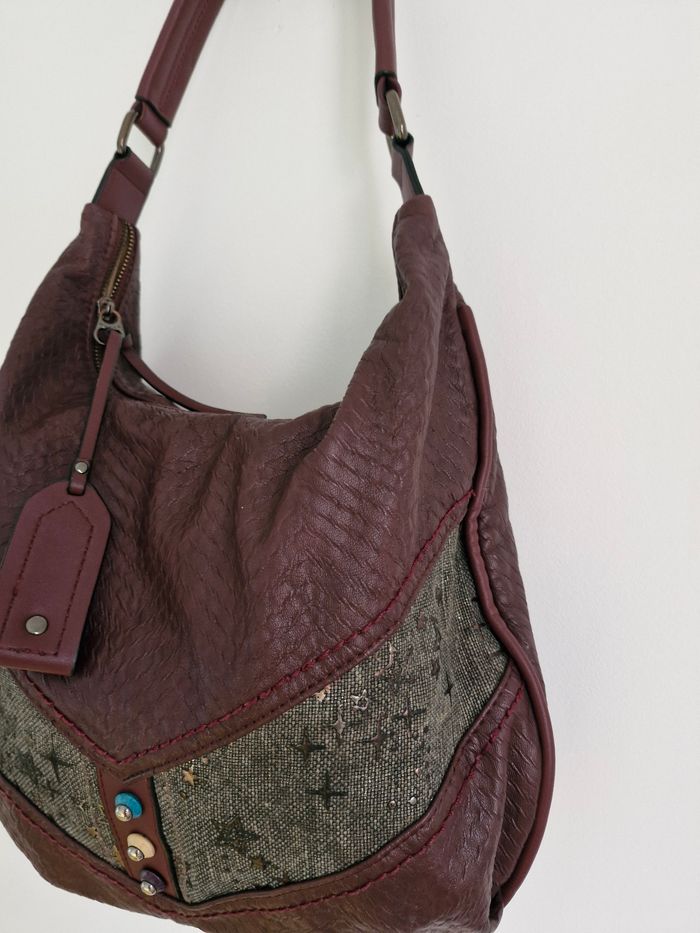 Sac à main Bordeaux cuir - photo numéro 3
