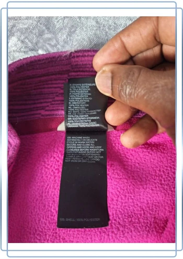 Polaire quart de zip the north face légère  femme / fuchsia taille M brodé 258 - photo numéro 12