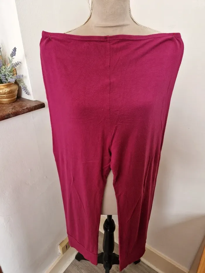 Leggings fashion+ couleur framboise taille 46 - photo numéro 4