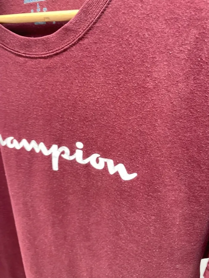 T-shirt burgundy Champion Mens Large - photo numéro 5