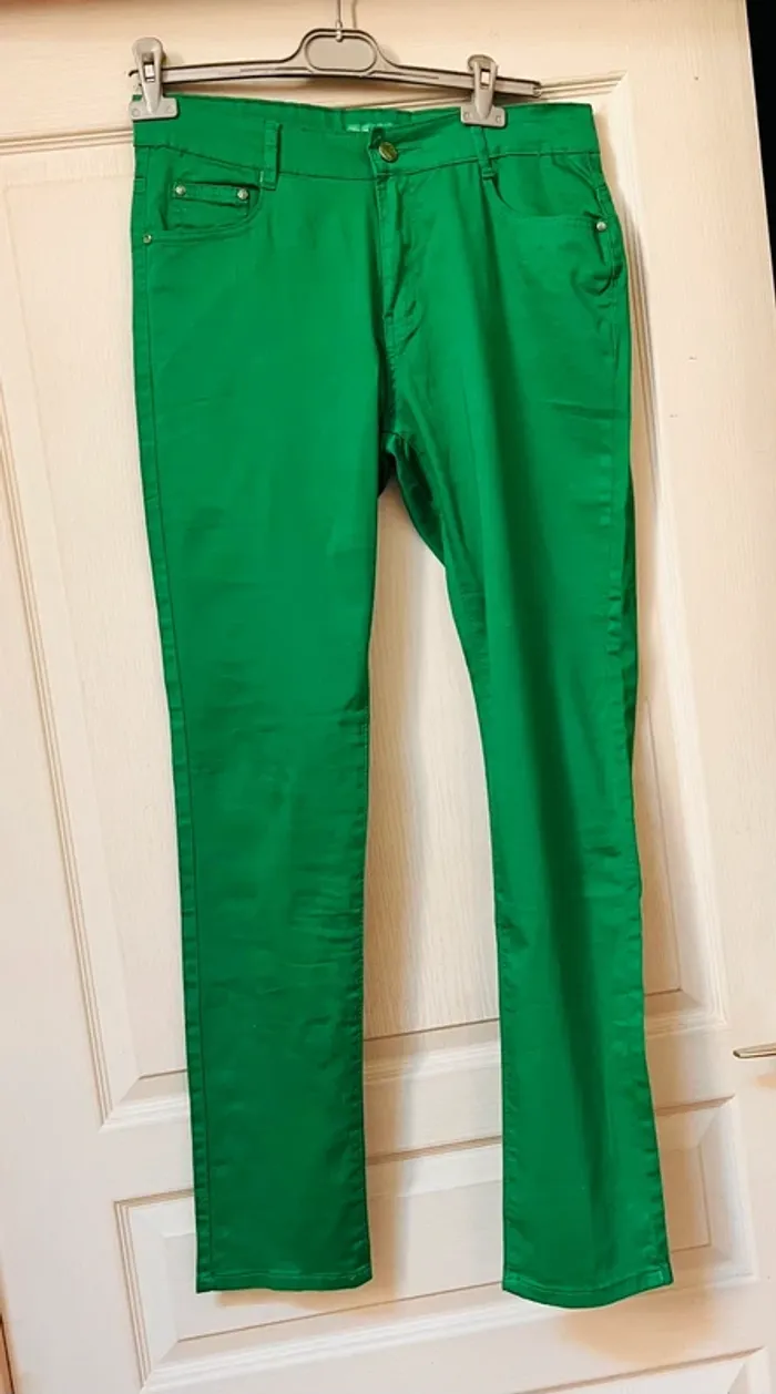 Pantalon coupe jeans - taille 44 - coton et elastan - photo numéro 6