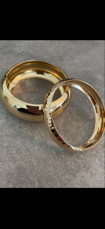 Lot de 2 joncs dorés 