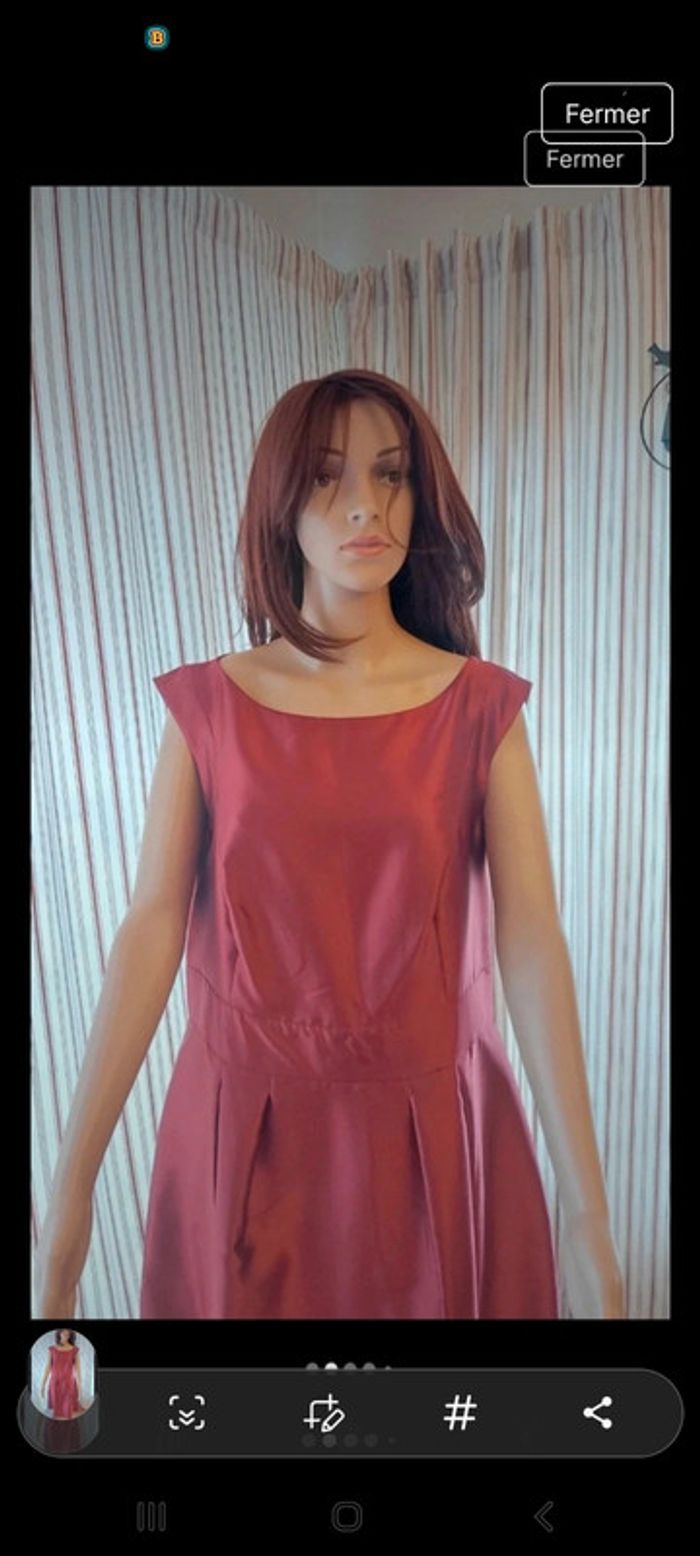 Magnifique Robe rouge bordeaux Esprit fr 44 - photo numéro 2