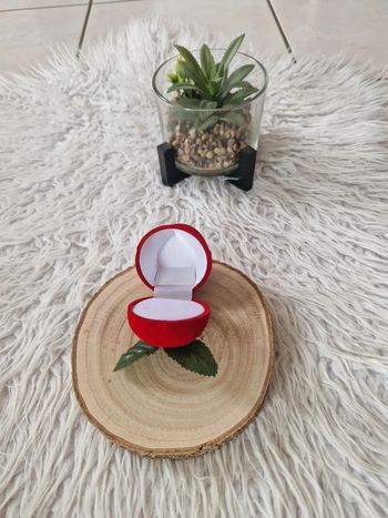 Porte bague rose rouge neuf