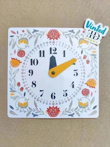 Très jolie roue florale pour lire l'heure facilement