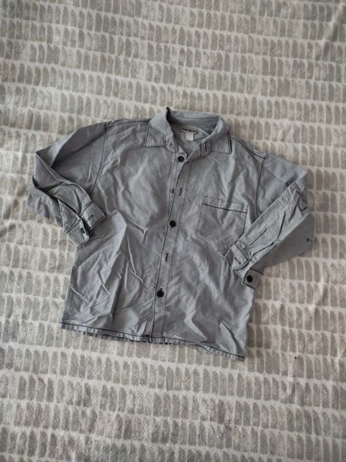 Chemise jeans bleu IKKS 10 ans - photo numéro 1