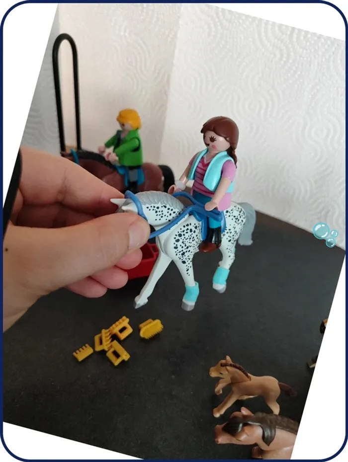 Lot chevaux et cavalier playmobil - photo numéro 7