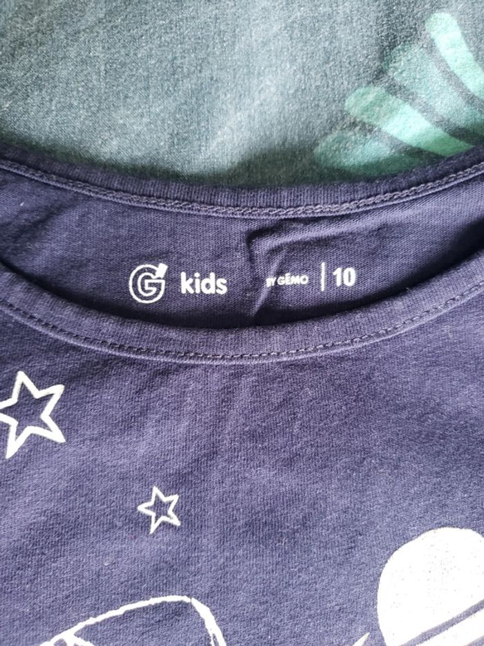 T-shirt manches courtes bleu Marine gemo 10 ans - photo numéro 3
