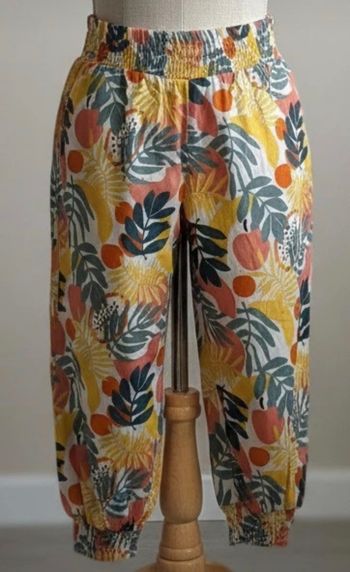Pantalon fluide motif tropical 10 ans