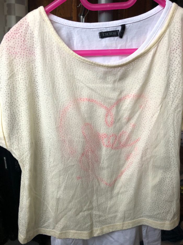 Ensemble debardeur blanc et tee shirt jaune ikks - photo numéro 9