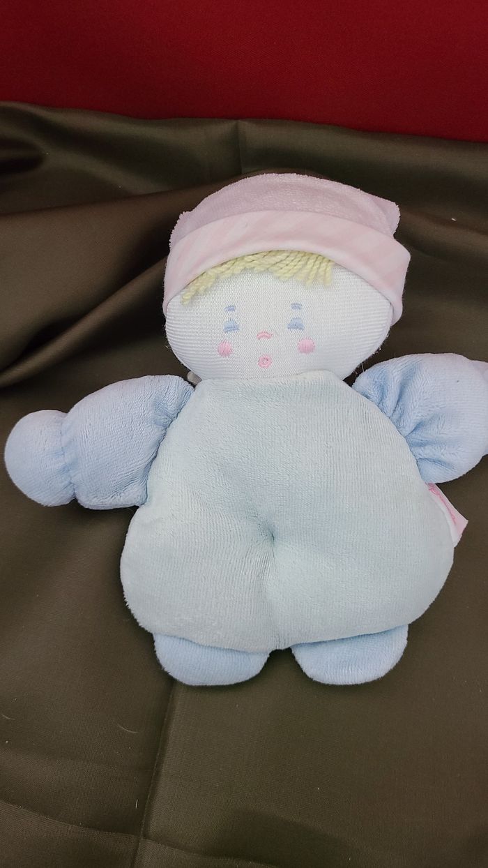 Doudou hochet lutin bébé bleu rose BABI COROLLE
