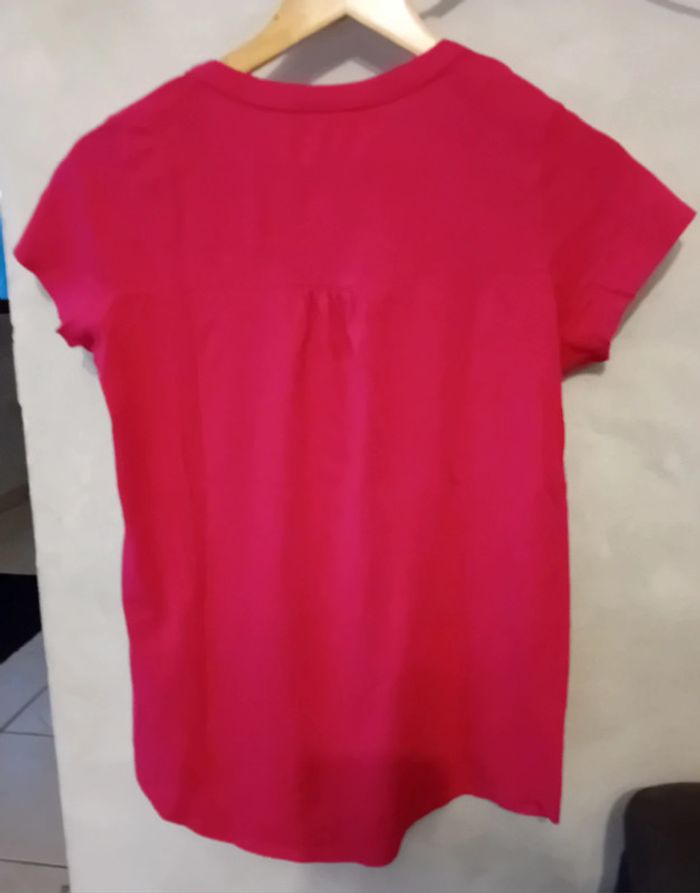 Tee-shirt manches courtes rose fuchsia - photo numéro 3