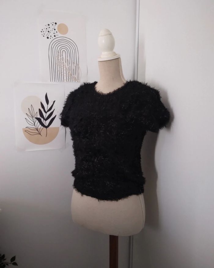 🌿Pull tout doux avec ruban dans le dos et file d'or🌿