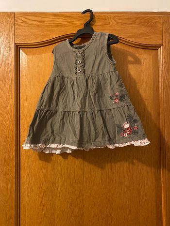 Robe bébé velours kaki hiver 18m TrickyTracks