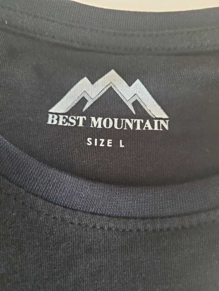 Tshirt neuf Best Mountain noir L - photo numéro 2