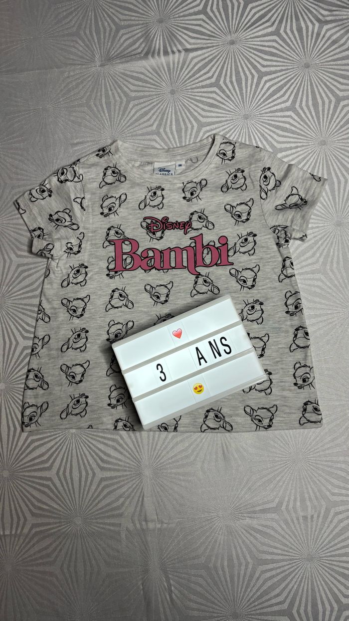 Tee-shirt manches courtes Bambi 3 ans