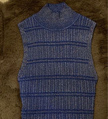Top maille pailleté bleu – Esprit – taille S – neuf avec étiquette