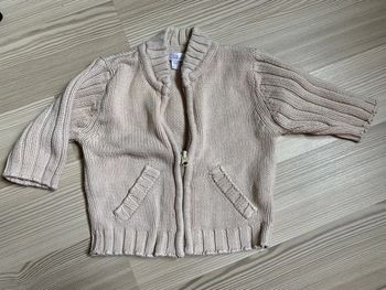 Gilet zippé Kitchoun beige 3 mois TBE
