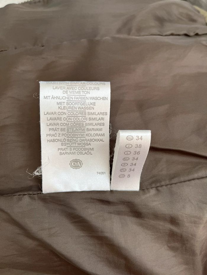Manteau/doudoune légère verte kaki Clockhouse pour femme en taille 36 - photo numéro 5