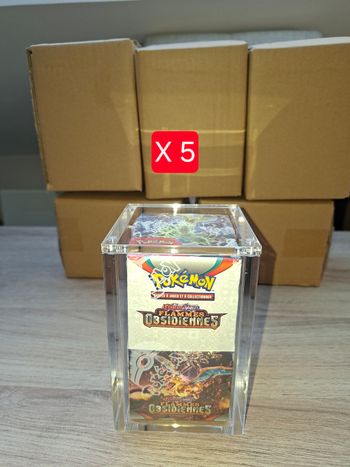 Lot de 5 acryliques pour demi display 18 boosters Pokémon aimantée et épaisse