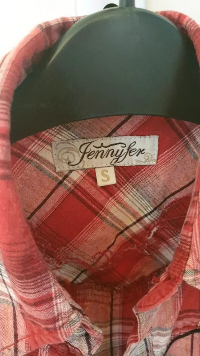 Chemise rouge à carreaux Jennyfer S - photo numéro 2
