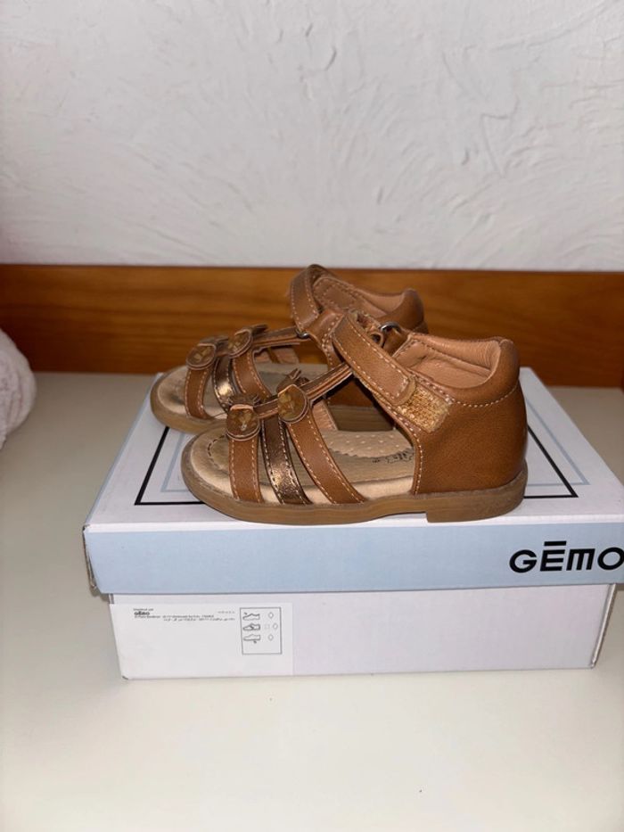 Sandales noeud doré bébé - photo numéro 2