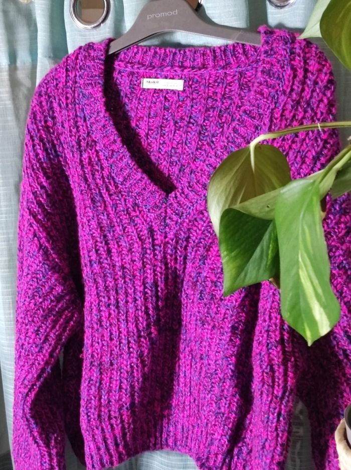 Pull tricot coloré acrylique taille S - photo numéro 3