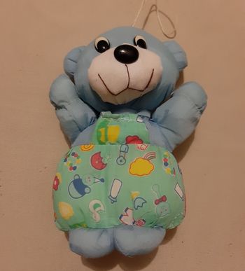 ours en tissu bleu