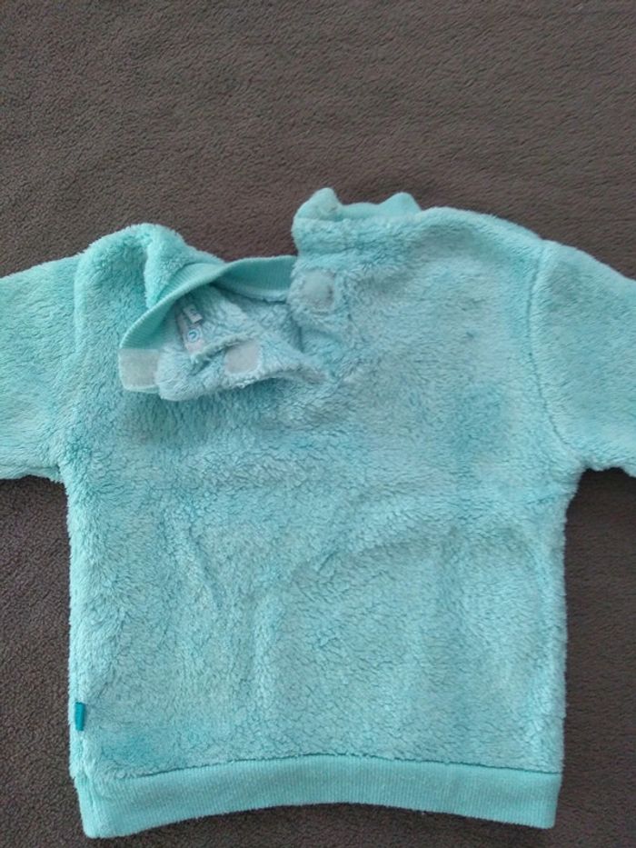 Pull léger tout doux bleu ciel T12M U tout petits - photo numéro 4