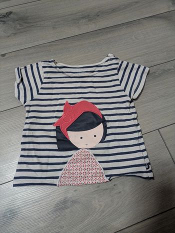 T-shirt manches courtes obaidi 18 mois marinière