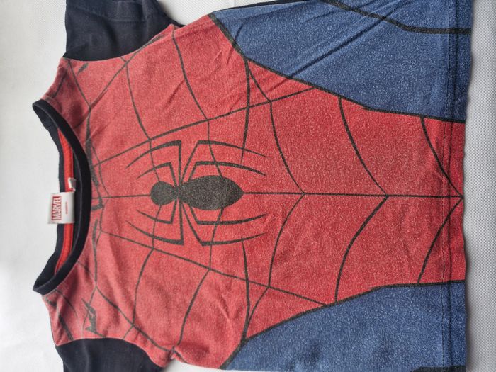 T-shirt manches courtes 3 ans Marvel Rouge, bleu et noir SpiderMan - photo numéro 3