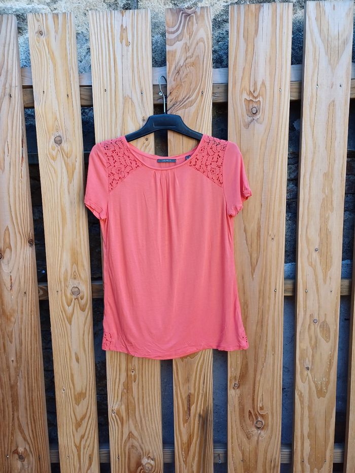 Jolie blouse à manches corail Esprit - photo numéro 2