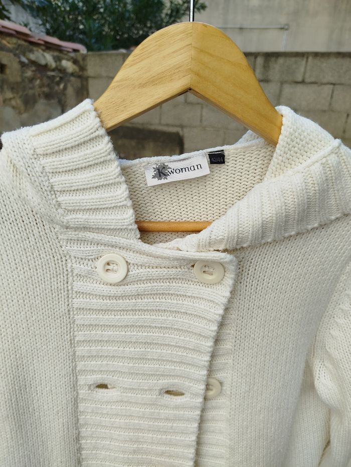 Superbe veste de marque K.Woman neuve blanche  crème - photo numéro 2