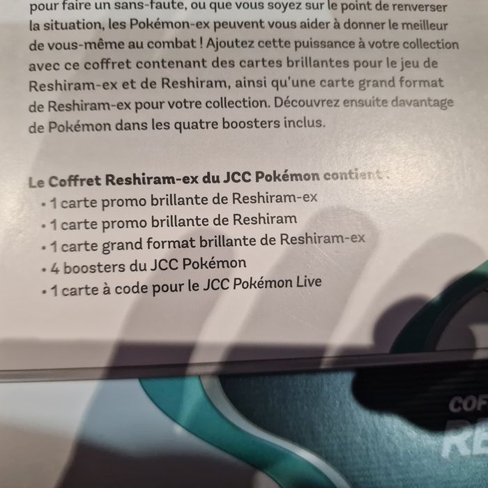 🔥 Coffret Pokémon Reshiram EX – NEUF & SCELLÉ – Édition Officielle 🔥 - photo numéro 5