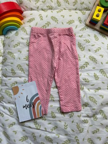 legging rose à pois gris 6 mois u tout petits