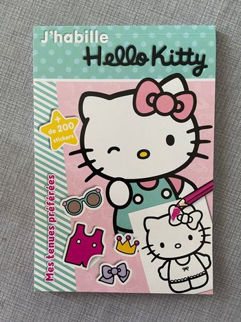 Coloriage j’habille hello kitty 