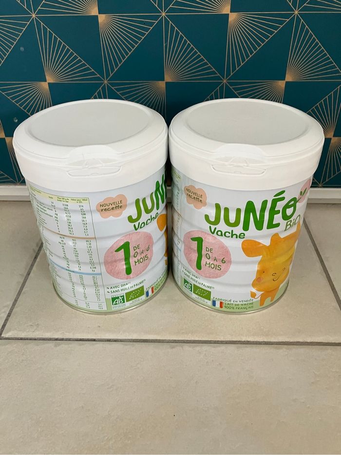 Lot 2 boîtes de Lait 1er âge Juneo