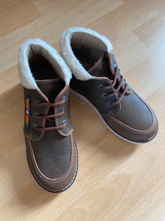Chaussures montantes bottillons en cuir aviateur Pablosky taille 31 neufs - photo numéro 3