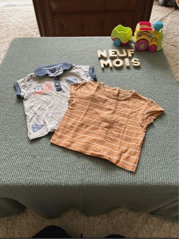 Lot t-shirt et polo taille 9 mois